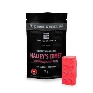 Twisted Extracts Watermelon Hailey’s Comet 1:1 THC / CBD Sativa Jelly Bomb