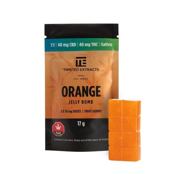 twisted extracts orange 1 to 1 gummies